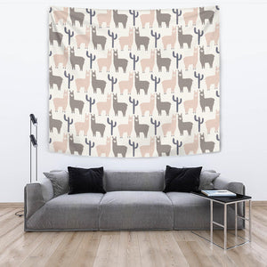 Llama Alpaca Pattern Wall Tapestry