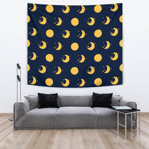 Moon Star Pattern Wall Tapestry