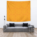Orange Traditional Indian Element Pattern Wall Tapestry