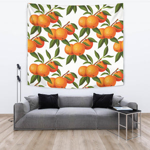 Oranges Pattern Background Wall Tapestry