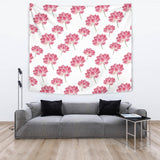 Pink Lotus Waterlily Pattern Wall Tapestry