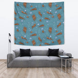 Sea Otters Pattern Wall Tapestry