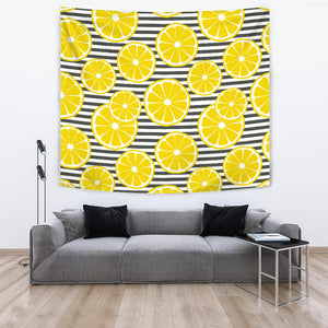 Slice Of Lemon Design Pattern Wall Tapestry