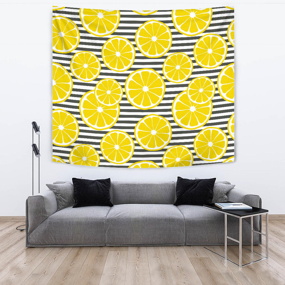 Slice Of Lemon Design Pattern Wall Tapestry