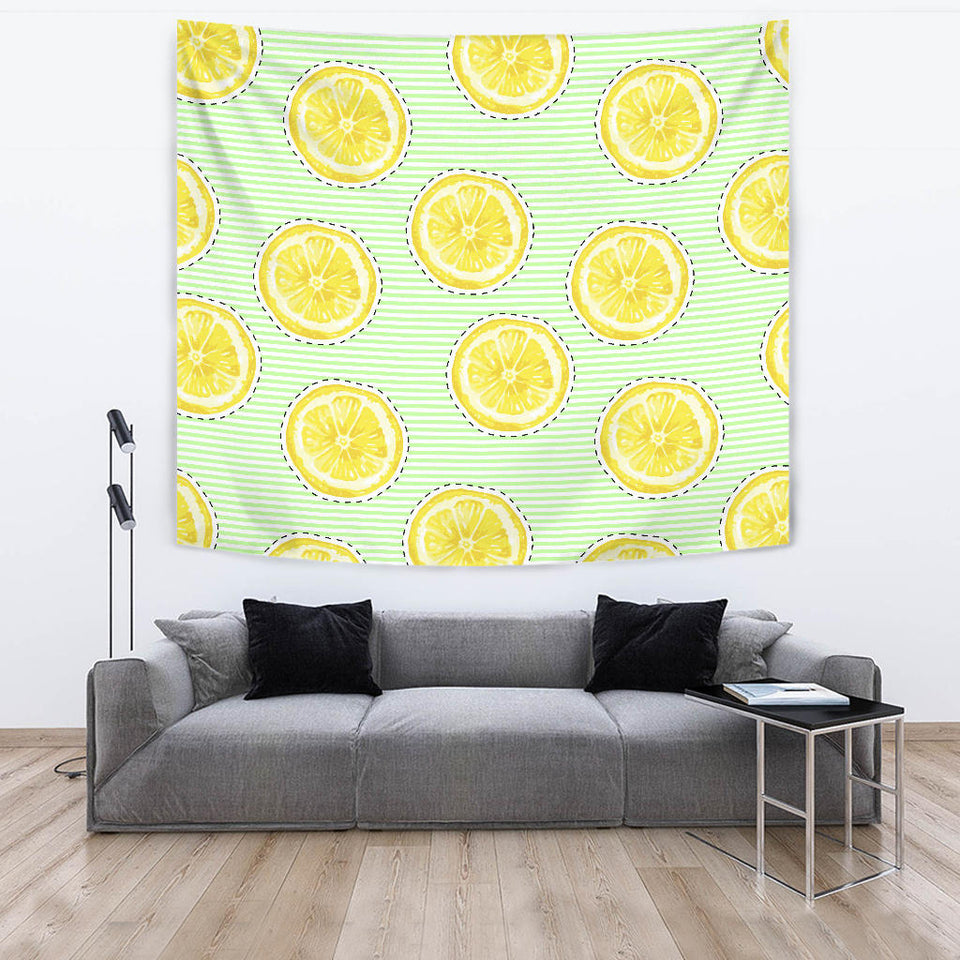 Slice Of Lemon Pattern Wall Tapestry