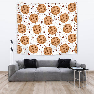 Chocolate Chip Cookie Pattern Wall Tapestry