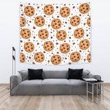 Chocolate Chip Cookie Pattern Wall Tapestry