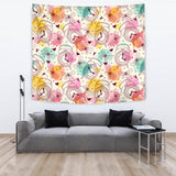 Clock Butterfly Pattern Wall Tapestry