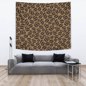 Coffee Bean On Brown Background Wall Tapestry