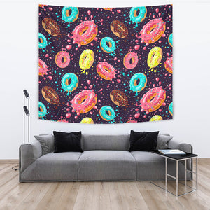 Colorful Donut Glaze Pattern Wall Tapestry