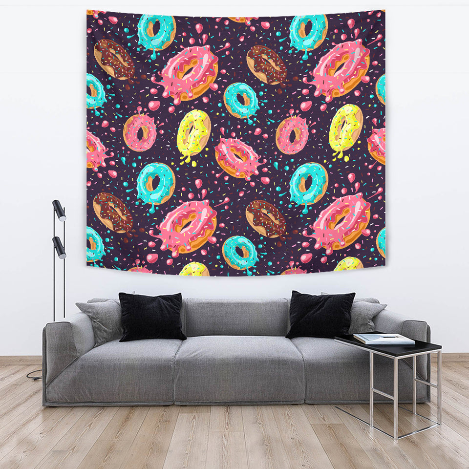 Colorful Donut Glaze Pattern Wall Tapestry
