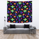 Colorful Halloween Background Wall Tapestry