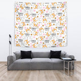 Corgi Dog Pattern Wall Tapestry