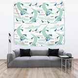 Crocodile Diver Pattern Wall Tapestry