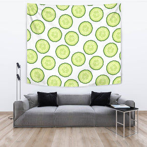 Cucumber Slices Pattern Wall Tapestry