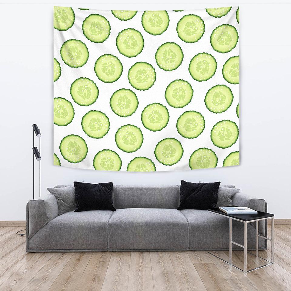 Cucumber Slices Pattern Wall Tapestry