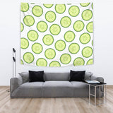 Cucumber Slices Pattern Wall Tapestry