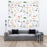 Cute Cartoon Dinosaurs Tree Pattern Wall Tapestry