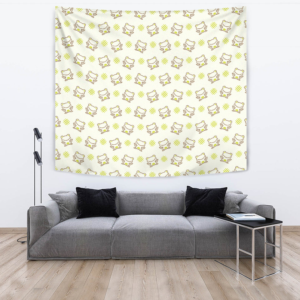 Cute Cartoon Frog Baby Pattern Wall Tapestry