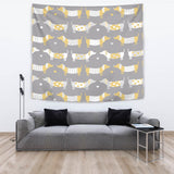 Cute Dachshund Dog Pattern Wall Tapestry