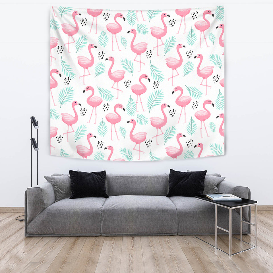 Cute Flamingo Pattern Wall Tapestry