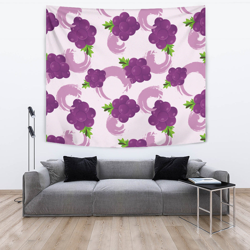 Cute Grape Pattern Wall Tapestry