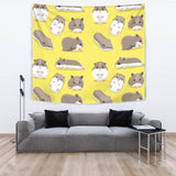 Cute Hamster Pattern Wall Tapestry