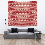 Dachshund Nordic Pattern Wall Tapestry