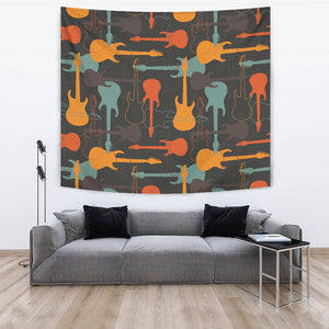 Electric Guitars Pattern Wall Tapestry