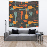 Electric Guitars Pattern Wall Tapestry