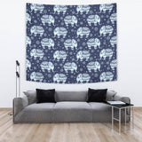 Elephant Tribal Design Pattern Wall Tapestry