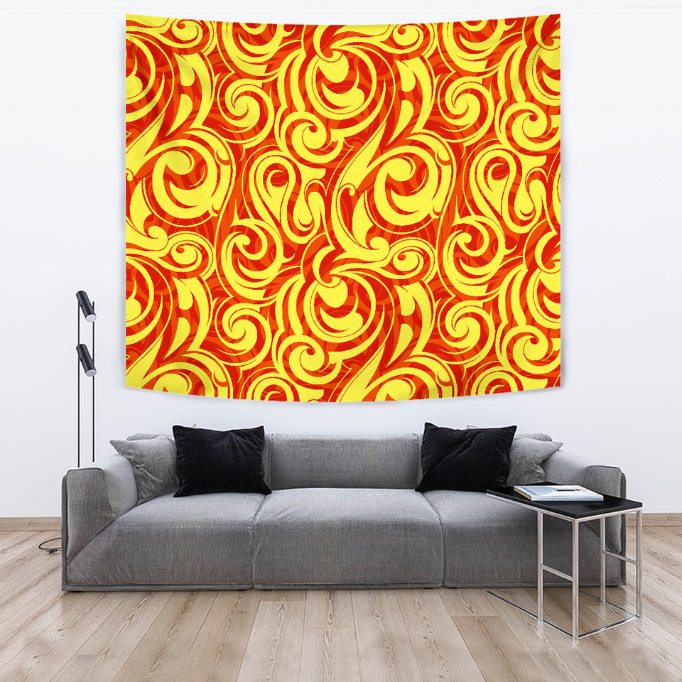 Fire Flame Design Pattern Wall Tapestry
