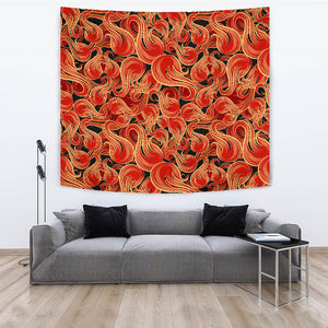 Fire Flame Pattern Wall Tapestry