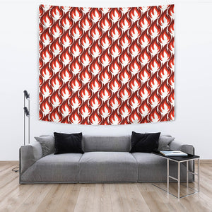 Fire Flame Symbol Design Pattern Wall Tapestry