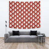 Fire Flame Symbol Design Pattern Wall Tapestry