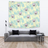 French Bulldog Hawaii Blackground Wall Tapestry