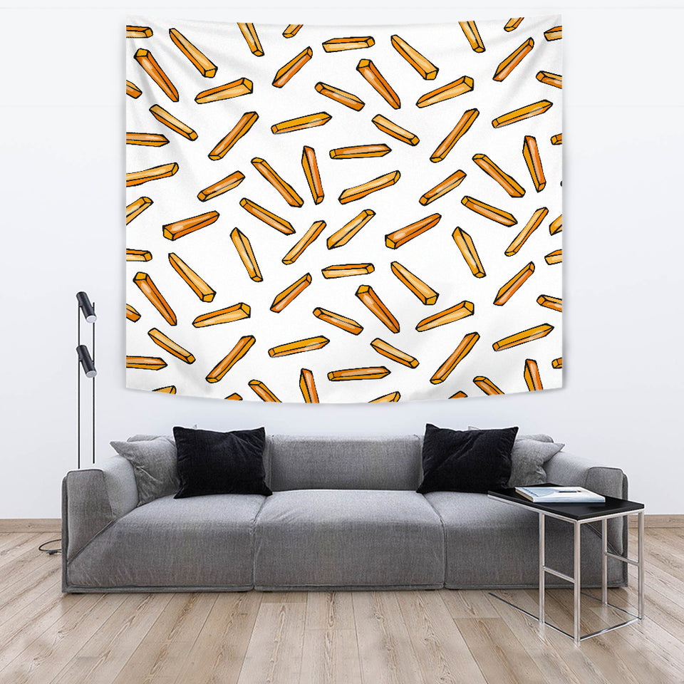 French Fries Potato Pattern Wall Tapestry