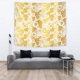 Gold Grape Pattern Wall Tapestry