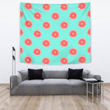 Grapefruit Green Background Wall Tapestry