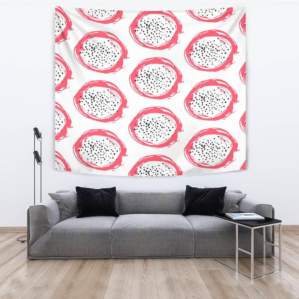 Hand Drawn Dragon Fruit Wall Tapestry