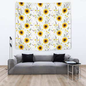 Beautiful Sunflowers Pattern Wall Tapestry