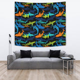Colorful Shark Wall Tapestry