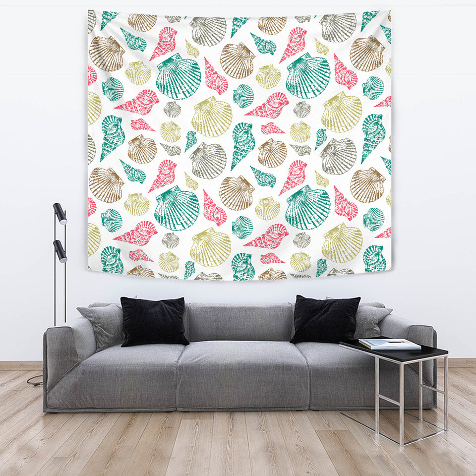 Colorful Shell Pattern Wall Tapestry