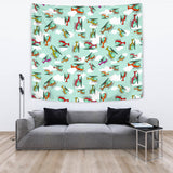 Helicopter Design Pattern Wall Tapestry