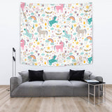 Colorful Unicorn Pattern Wall Tapestry