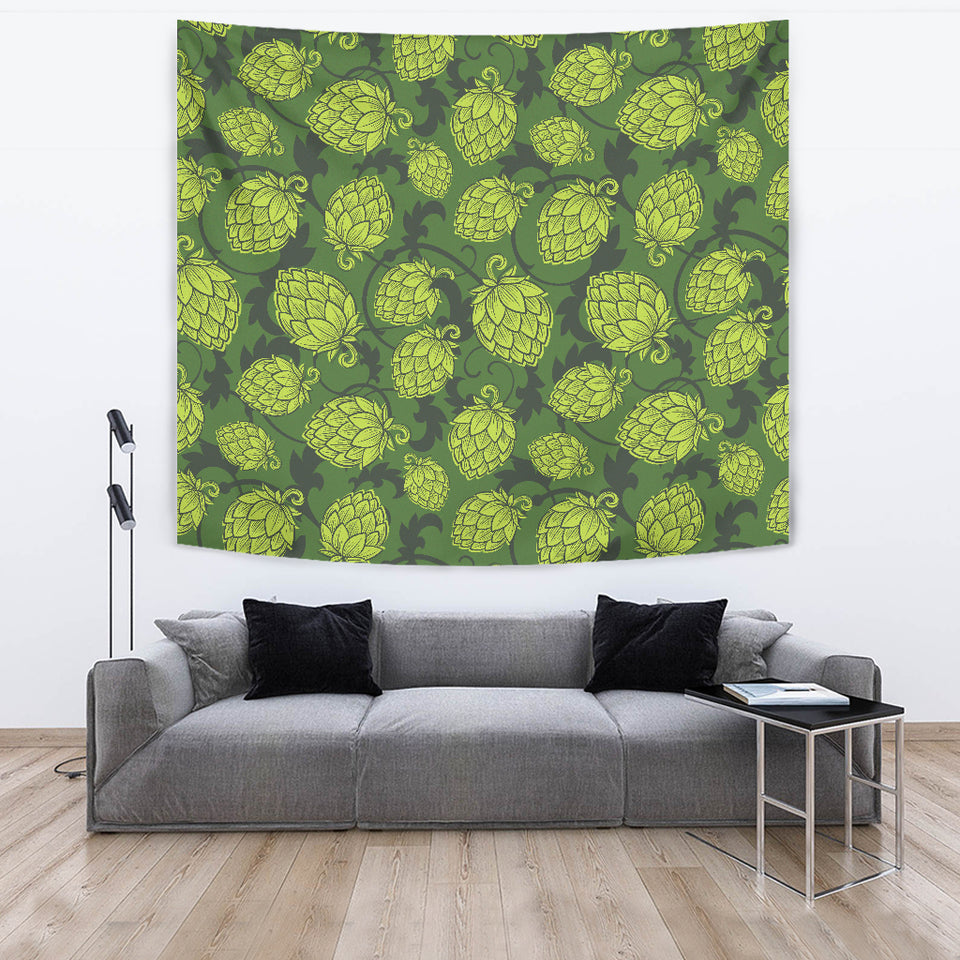 Hop Pattern Hop Cone Background Wall Tapestry