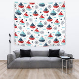 Cute Color Paper Sailboat Pattern Wall Tapestry