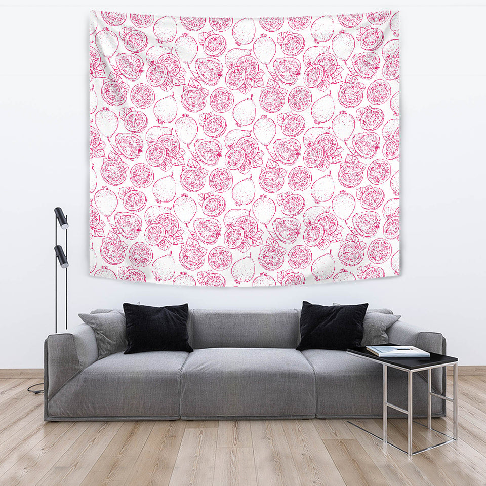 Sketch Guava Pattern Wall Tapestry