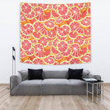 Tropical Grapefruit Pattern Wall Tapestry