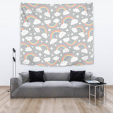 Cute Rainbow Clound Star Pattern Wall Tapestry